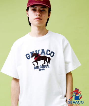 FREDY & GLOSTER(フレディ アンド グロスター) 【GEVACO/ゲバコ】フロントプリント刺繍Tシャツ