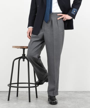 NOLLEY'S(ノーリーズ) ウォッシャブルウールワイドスラックス