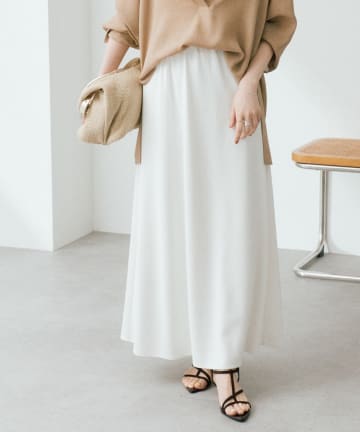 RIVE DROITE(リヴドロワ) 予約【セットアップ着用可能/接触冷感機能付き】ドレーピーカットバイヤススカート/5月上旬お届け予定