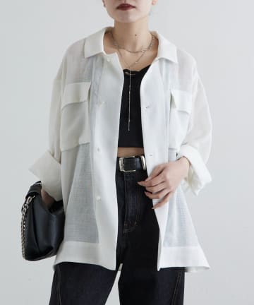 Lui's(ルイス) TECH LINO メッシュシャツ