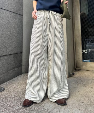 CIAOPANIC TYPY(チャオパニックティピー) 【UNISEX】【プラスサイズあり】ストライプイージーパジャマパンツ