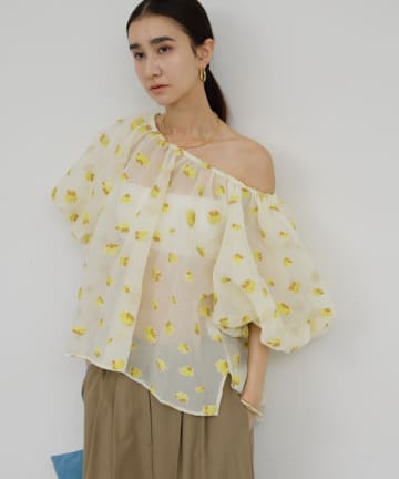 GALLARDAGALANTE(ガリャルダガランテ) 【手洗い可】バルーンブラウス