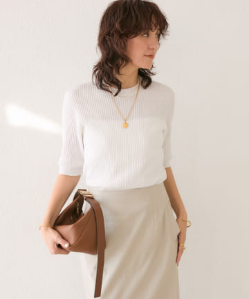 OUTLET(アウトレット) 【RIVE DROITE】ゴブソデリブクルーニット