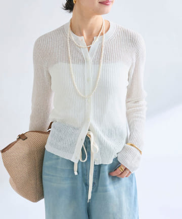 OUTLET(アウトレット) 【RIVE DROITE】コットンネップリブカーデ