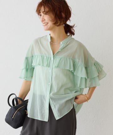 OUTLET(アウトレット) 【RIVE DROITE】ティアードフリルブラウス