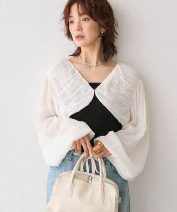 OUTLET(アウトレット) 【RIVE DROITE】【à Nice （ア ・ニース）】ギャザーボレロ