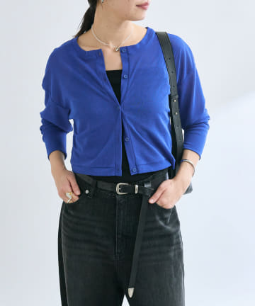 OUTLET(アウトレット) 【RIVE DROITE】クルーネックショートカーディガン