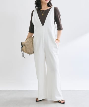 OUTLET(アウトレット) 【RIVE DROITE】プランジデニムサロペット