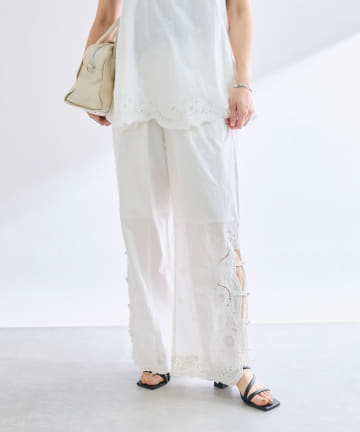 OUTLET(アウトレット) 【RIVE DROITE】エンブロイダリーパンツ