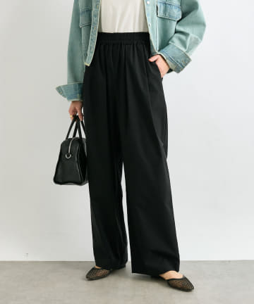 OUTLET(アウトレット) 【RIVE DROITE】リネン混エラスティックパンツ