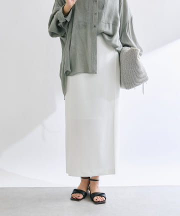 OUTLET(アウトレット) 【RIVE DROITE】ピンタックナロースカート