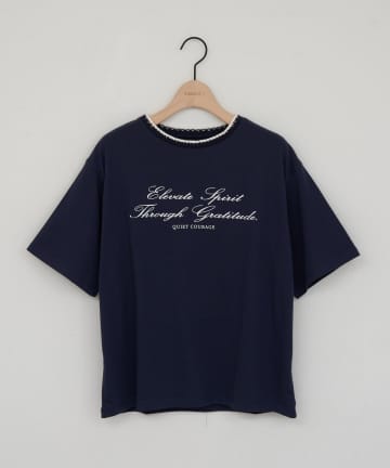 DISCOAT(ディスコート) 【WEB限定】衿編みロゴT