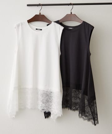 Remind me and forever(リマインドミーアンドフォーエバー) 裾レースノースリプルオーバー