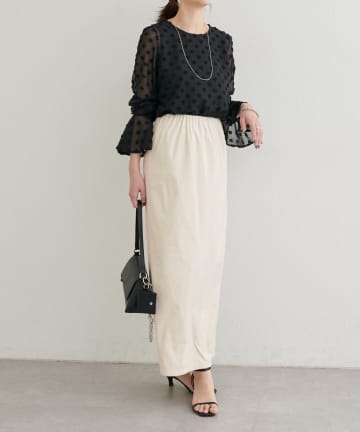 LARUTA(ラルータ) 【LARUTA】ストレッチスウェードスカート