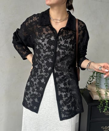 Thevon.(ゼヴォン) メッシュレースシャツ