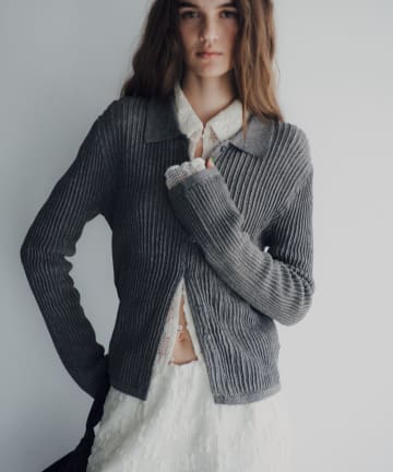 Pasterip(パセリ) Polo knit summer cardigan