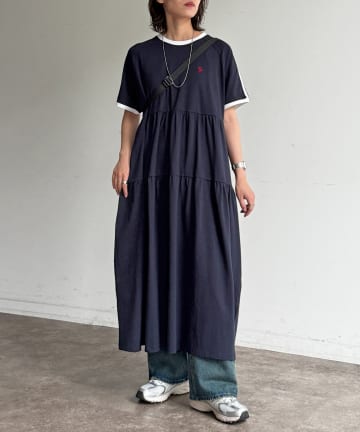 CPCM(シーピーシーエム) 【U.S. POLO ASSN.】半袖ティアードワンピース