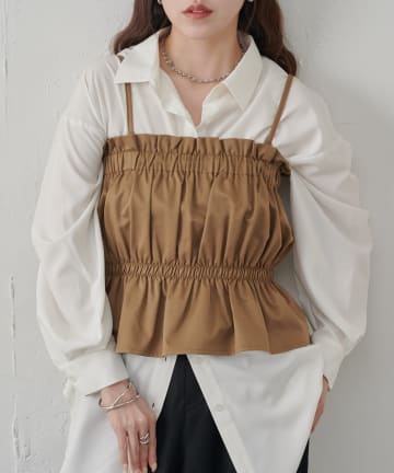 COLONY 2139(コロニー トゥーワンスリーナイン) 【セットアップ対応】ナチュラルストレッチキャミブラウス