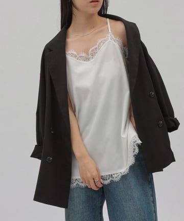 COLONY 2139(コロニー トゥーワンスリーナイン) アイラッシュレース付キャミチュニック