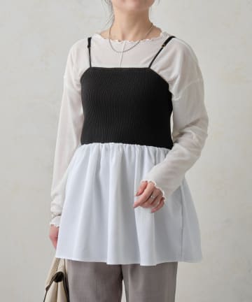 Jena　espace merveilleux(ジェナ　エスパスメルヴェイユ) 【さわ企画】【WEB限定】シアーセットビスチェ