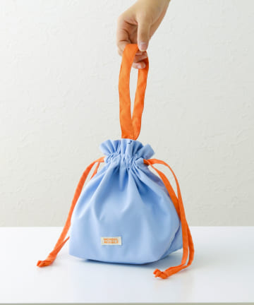 3COINS(スリーコインズ) 《裏地アルミ加工》ランチ巾着バッグ