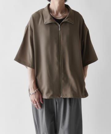 Lui's(ルイス) ショートスリーブオーバーZIPシャツ