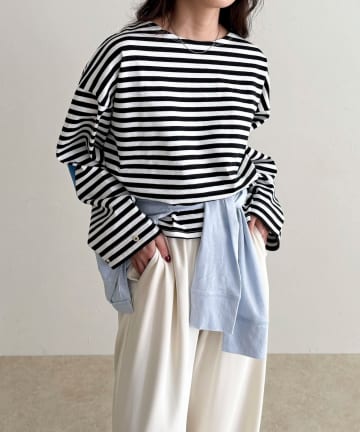 FREDY & GLOSTER(フレディ アンド グロスター) ボーダーハートパッチプルオーバー