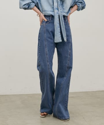 LARUTA(ラルータ) デニムシームフレアパンツ