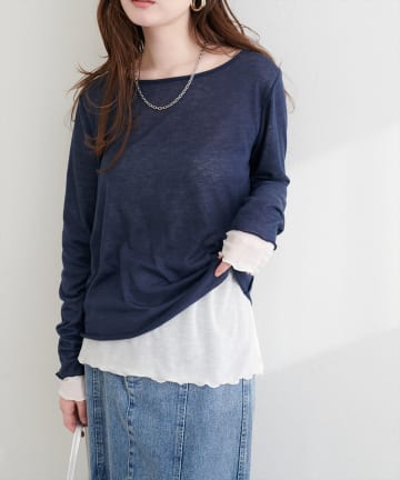 natural couture(ナチュラルクチュール) リバーシブルシアーカットTOPS