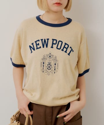 Kastane(カスタネ) 【WHIMSIC/2サイズ展開】オーバーダイ プリントTシャツ