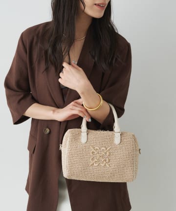 russet(ラシット) ［お気に入り総選挙対象］ナイロンラフィアミニボストンバッグ