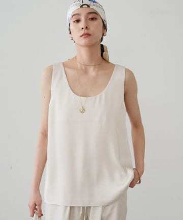 LOUNGEDRESS(ラウンジドレス) 2WAYノースリサテンチュニック