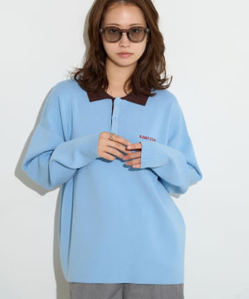 BIRTHDAY BAR(バースデイバー) 【B-DAY STORE】バイカラーポロニット　レディス