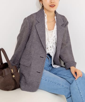 NOLLEY'S(ノーリーズ) ウォッシャブルカラミオーバージャケット