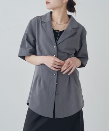 Lui's(ルイス) 半袖ウエストタックジャケットシャツ