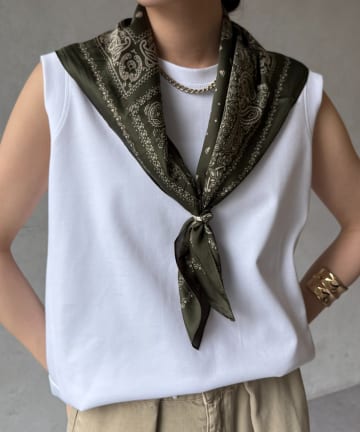 DOUDOU(ドゥドゥ) ペイズリー柄スカーフ