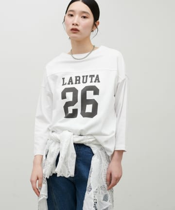 LARUTA(ラルータ) 7分袖2WAYロゴロンT