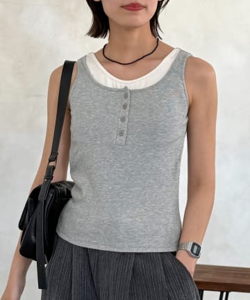 CPCM(シーピーシーエム) カップ付きフェイクレイヤードタンク