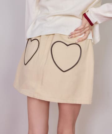 NICE CLAUP / OLIVE des OLIVE OUTLET(ナイスクラップ  / オリーブ デ オリーブ アウトレット) 【one after another】ハートコレデニムミニ