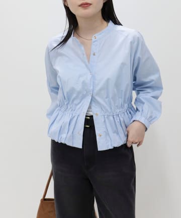 FREDY & GLOSTER(フレディ アンド グロスター) クロップドバルーン前開きブラウス