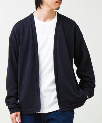 FREDY & GLOSTER(フレディ アンド グロスター) 【ロンTとカーデの2点セット】ランダムジャガード アンサンブルカーディガン