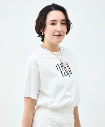 NOLLEY'S(ノーリーズ) ウォッシャブルオーバーサイズロゴTシャツ