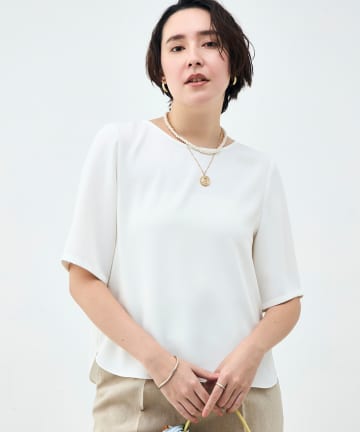 NOLLEY'S(ノーリーズ) ウォッシャブルダブルクロスＴブラウス