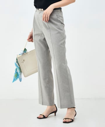 NOLLEY'S(ノーリーズ) 《セットアップ対応》ウォッシャブルブリーザブルシャンブレーセミワイドパンツ