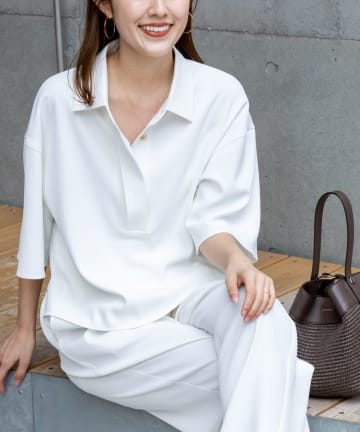 NOLLEY'S(ノーリーズ) 《セットアップ対応》ウォッシャブルイージーツイルシャツ