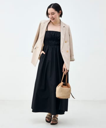NOLLEY'S(ノーリーズ) ウォッシャブル2WAYギャザーキャミワンピース