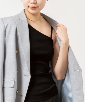 NOLLEY'S(ノーリーズ) ウォッシャブルカップ付ワンショルタンクトップ