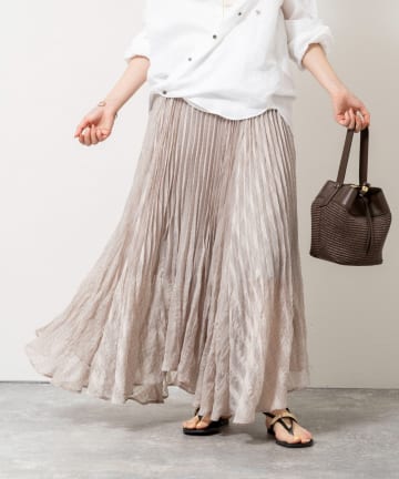 NOLLEY'S(ノーリーズ) 【WEB限定】ウォッシャブルシアーチェックプリーツスカート