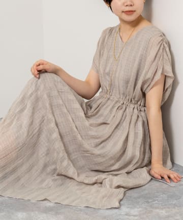 NOLLEY'S(ノーリーズ) 【WEB限定】ウォッシャブルシアーチェックワンピース