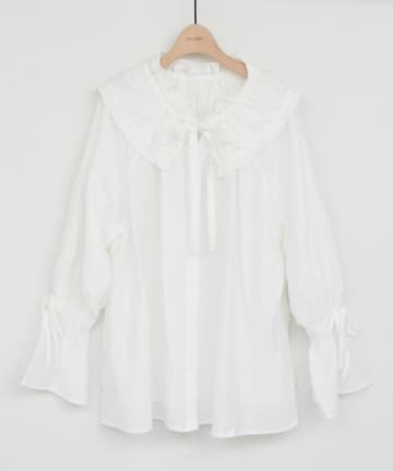 DISCOAT(ディスコート) 【umm.】襟フリルシャツ